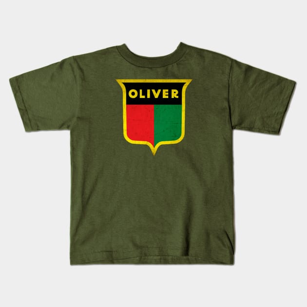 Oliver Farm Tractors and equipment Kids T-Shirt by Midcenturydave